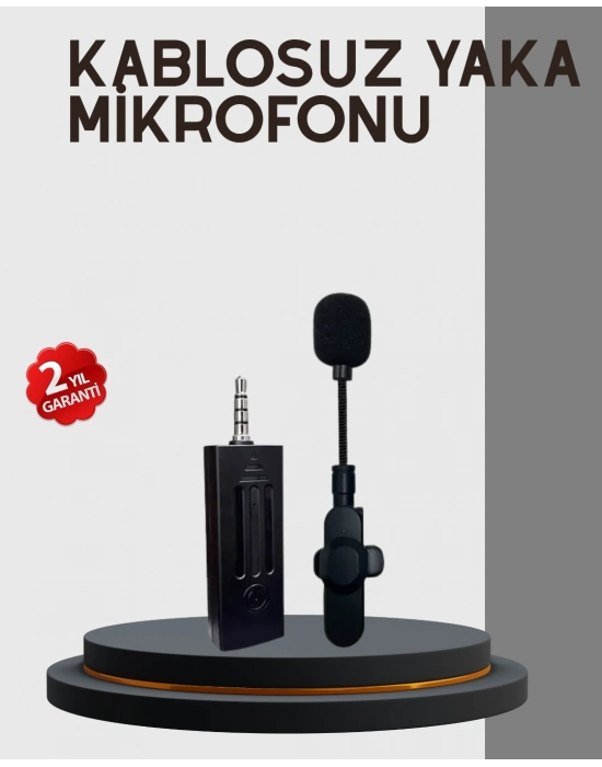 20 Metre Menzilli Kablosuz Yaka Mikrofonu Gürültü Engelleyici