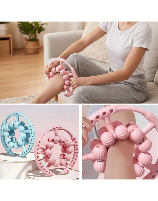 ®  20 Tekerlekli Ayarlanabilir Bacak ve Kol Masaj Aleti – 360° Tam Daire Derin Doku Kas ve Lenfatik Masaj Silindiri