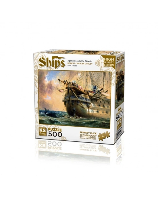 20050 HMS Agamemnon in Atlantic 500 Parça Puzzle - Puzzle