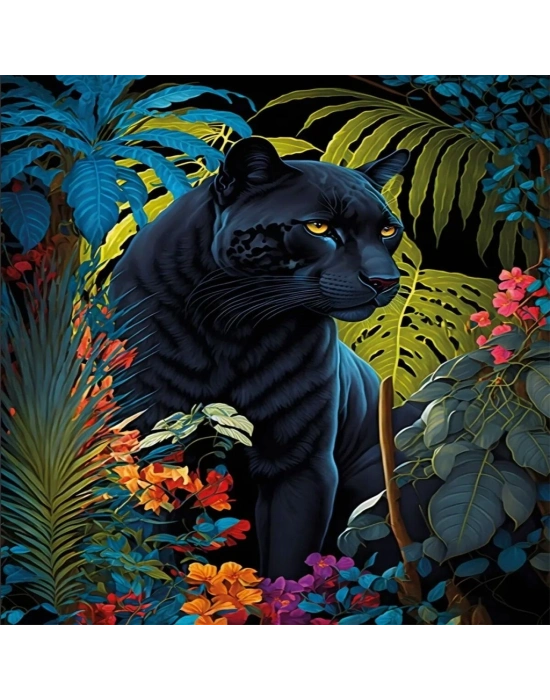 20071 PUZZLE 500 Black Panther With a Tropical