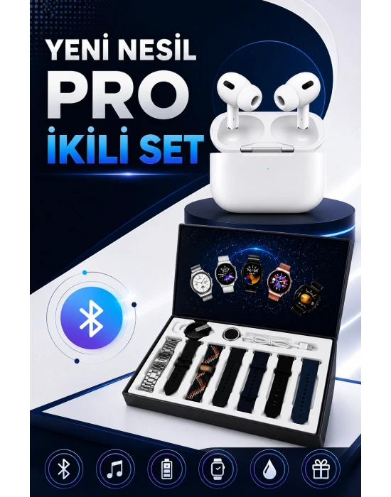 2025 Model Akıllı Saat ve Yeni Nesil Pro Bluetooth Kulaklık ANC Özelliği