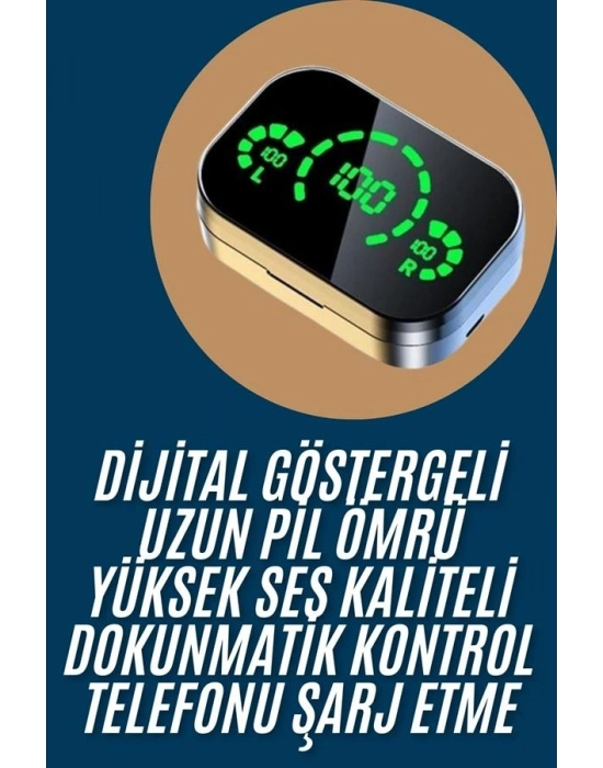 2025 Model Bluetooth Kulaklık Telefon Şarj Edebilen Çağrı Cevaplama Dijital Göstergeli
