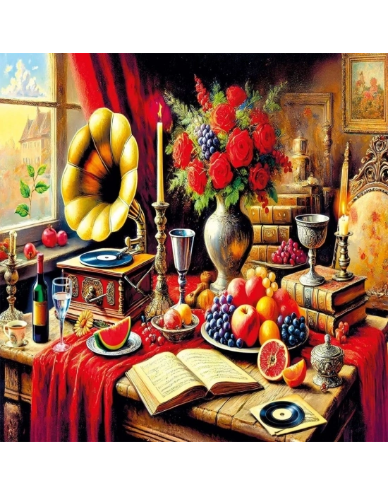 20846 PUZZLE 1000 Silent Melody on a Baroque Table