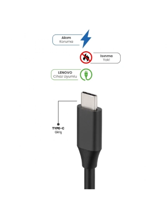 20V 2.25A TYPE-C 45W LENOVO İçin Laptop Adaptör