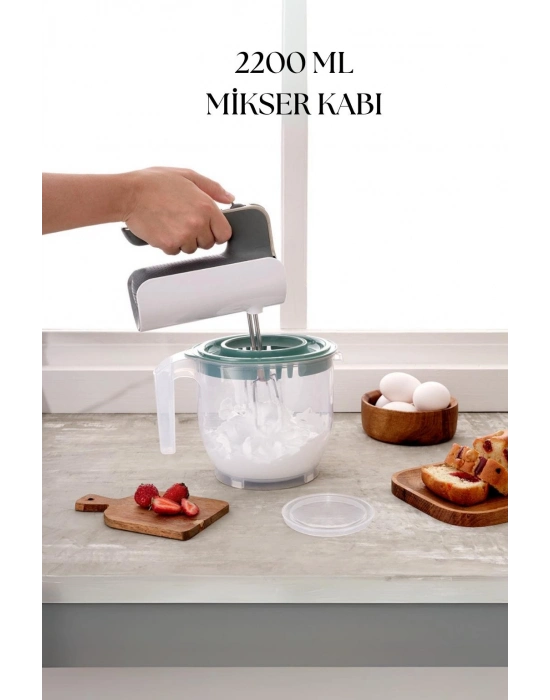 2200 Ml Mikser Kabı Yeşil & Ölçü Kabı & Saklama Kabı-DNY0027