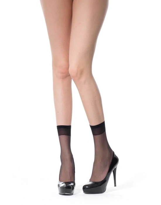 24 Adet İnce Soket Çorap 20 denye 500 Siyah