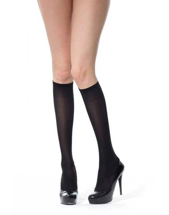 24 Adet Kalın Dizaltı Çorap 70 denye 500 Siyah