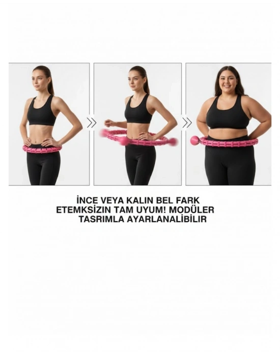 ® 24 Bölüm Akıllı Hula Hoop Bel Masajlı Düşmeyen Spor Çemberi
