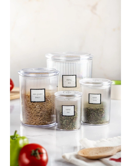 24lü Barok Yuvarlak 4 Boy Kavanoz Seti & Saklama Kabı & Erzak Kabı (6*2000 ML, 6*1000 ML, 6*500 ML, 6*250 ML)