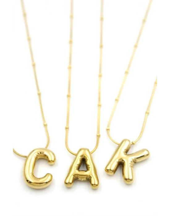 24lü Harf Kolye Seti - Altın