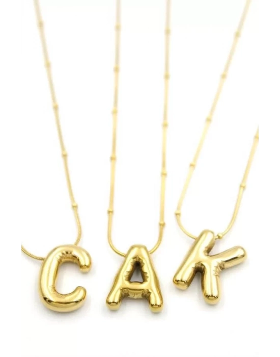 24lü Harf Kolye Seti - Altın