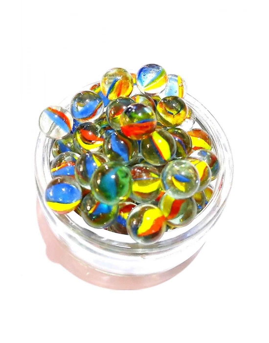 25 Adet Karışık Renk Cam Misket Bilye Oyuncak Cam Bilya Gülle