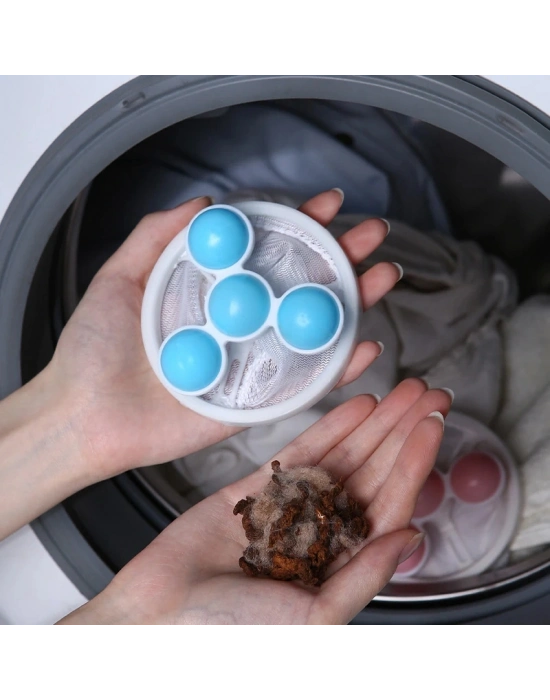 2li Çamaşır Makinesi İçin Peçete -toz- Evcil Tüyü Toplayıcı Yıkanabilir Tüy Toplayıcı File Aparat