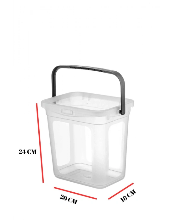 2’li Multibox Erzak Saklama Kabı & Saklama Kutusu 6 Lt Şeffaf