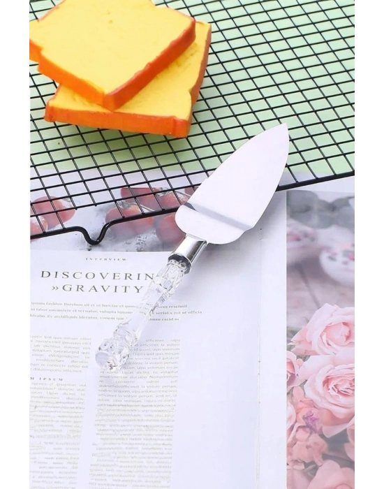 2’li Paslanmaz Çelik Pasta Servis Seti Spatula Bıçak Seti