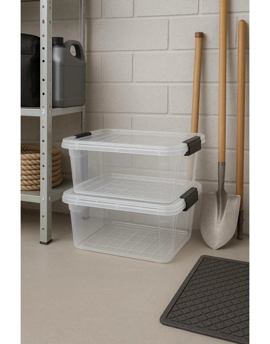 2’li Şeffaf Saklama Kutusu & Düzenleme Kutusu & Oyuncak Kutusu 34 Lt