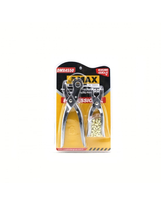 2li Set  6 Dişli Metal Kemer Delme Pensesi Perçin Pensesi Gold Perçin