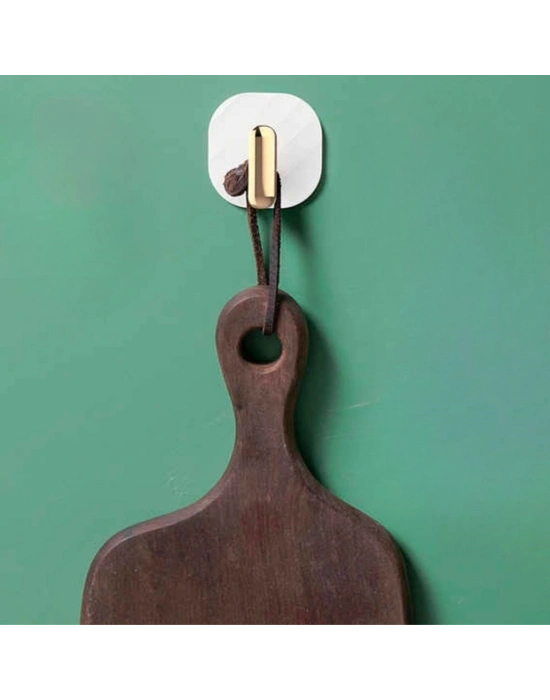 ®  2li Yapışkanlı Retro Askılık Dolap Kapak Kulpu Beyaz