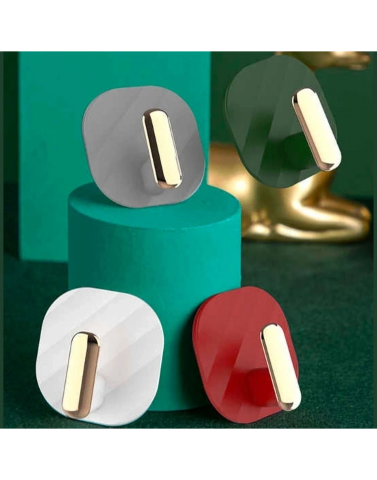 ®  2li Yapışkanlı Retro Askılık Dolap Kapak Kulpu Beyaz