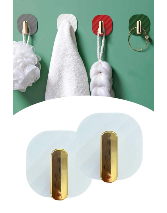 ®  2li Yapışkanlı Retro Askılık Dolap Kapak Kulpu Beyaz
