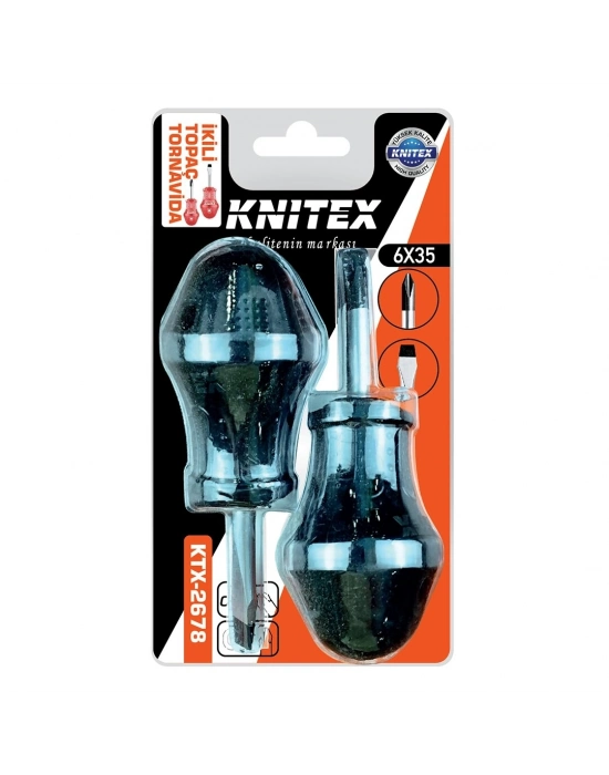 2pcs - Yıldız-düz Topaç Tornavida Seti 6x35