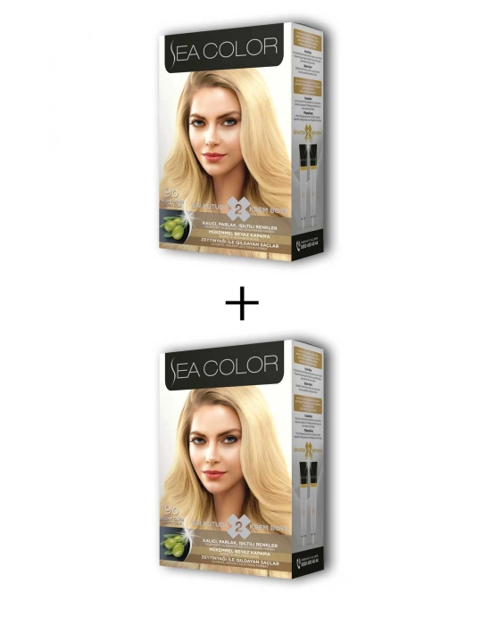 2X2 Tüp Krem Saç Boyası Seti Buğday Sarısı No:9.0