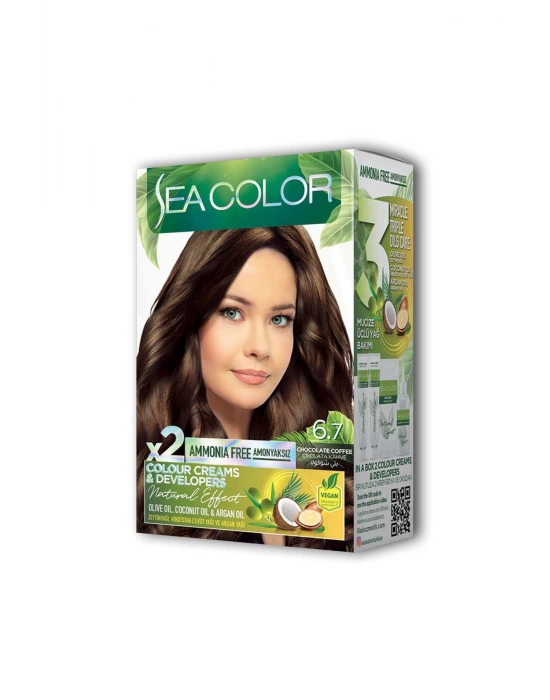 2X2 Tüp Krem Saç Boyası Seti Çikolata Kahve No:6.7