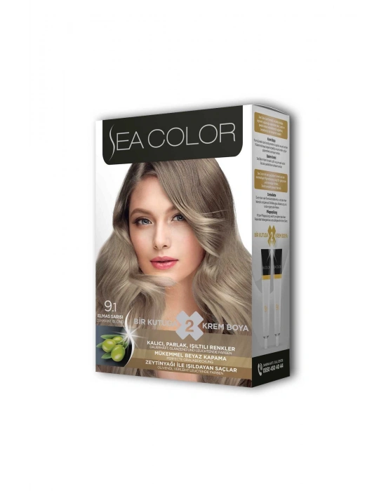 2X2 Tüp Krem Saç Boyası Seti Elmas Sarısı No:9.1