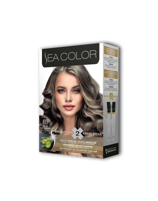 2X2 Tüp Krem Saç Boyası Seti Küllü Açık Kumral No:8.1
