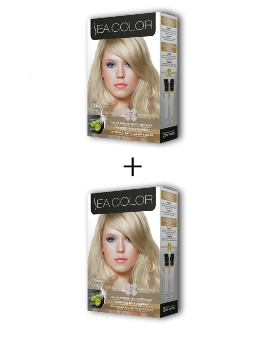 2X2 Tüp Krem Saç Boyası Seti Platin Sarısı No:0.1