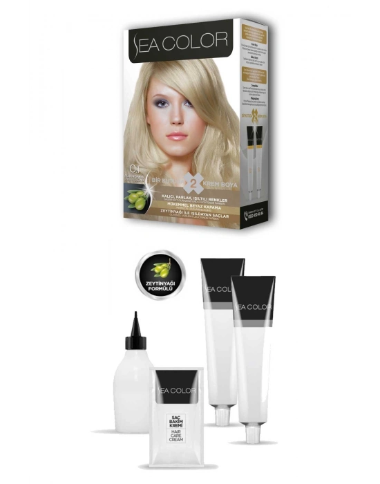 2X2 Tüp Krem Saç Boyası Seti Platin Sarısı No:0.1