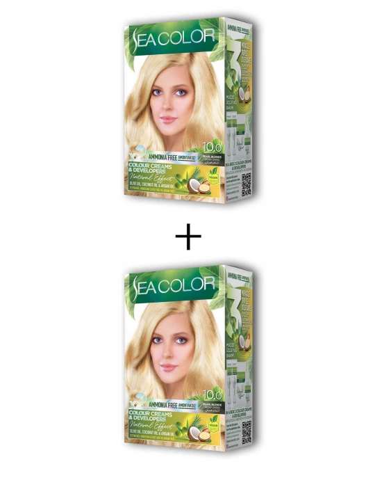 2X2 Tüp Krem Saç Boyası Seti Sedef Sarı No:10.0