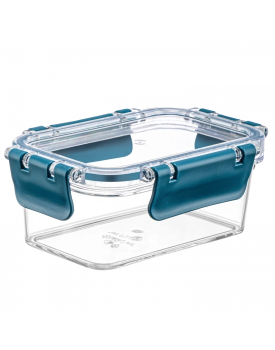 3 Adet Akrilik Saklama Kabı Vakumlu Dikdörtgen Erzak Bakliyat Kabı - 900 Ml