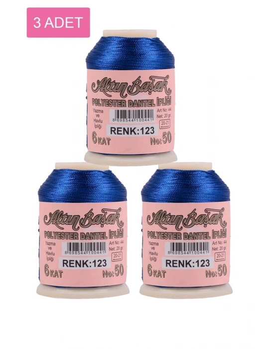 3 Adet Altınbaşak Oya ve Dantel İpi 20 gr - Royaleks - No: 123