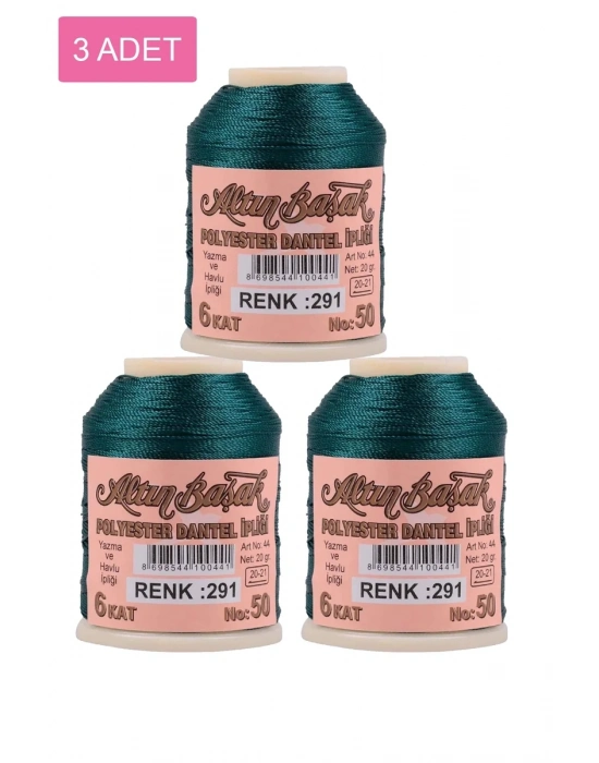 3 Adet Altınbaşak Oya ve Dantel İpi 20 gr - Royaleks - No: 291