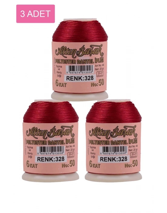 3 Adet Altınbaşak Oya ve Dantel İpi 20 gr - Royaleks - No: 328