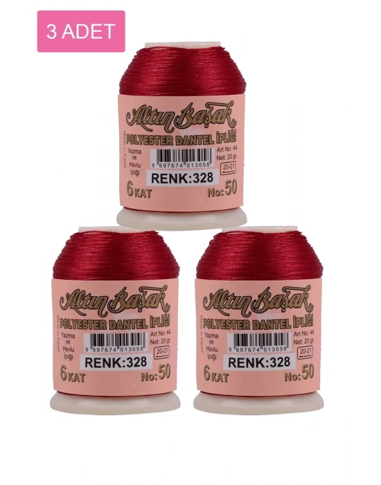 3 Adet Altınbaşak Oya ve Dantel İpi 20 gr - Royaleks - No: 328