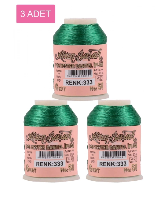 3 Adet Altınbaşak Oya ve Dantel İpi 20 gr - Royaleks - No: 333