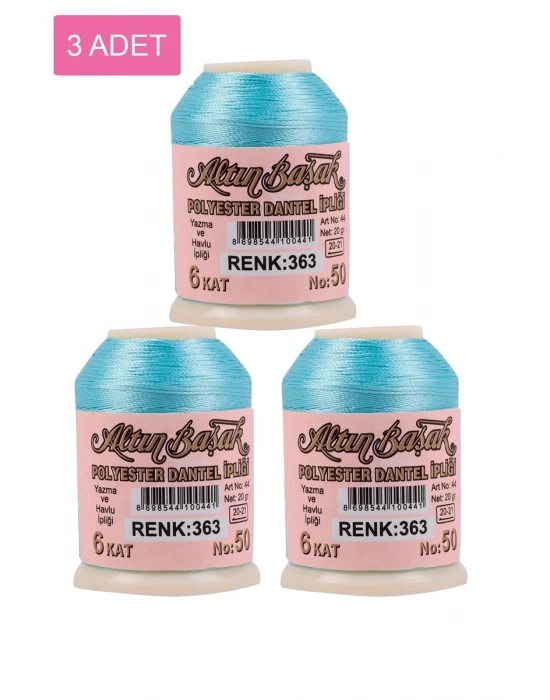 3 Adet Altınbaşak Oya ve Dantel İpi 20 gr - Royaleks - No: 363