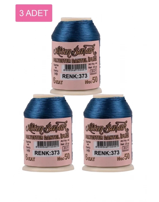 3 Adet Altınbaşak Oya ve Dantel İpi 20 gr - Royaleks - No: 373