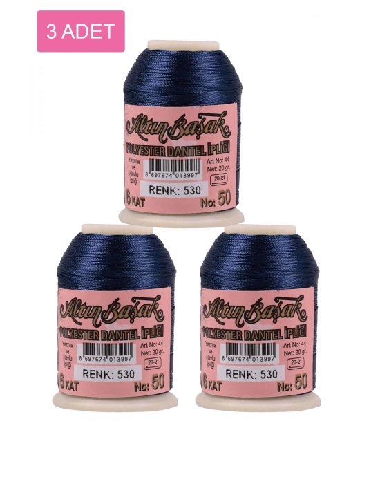 3 Adet Altınbaşak Oya ve Dantel İpi 20 gr - Royaleks - No: 530