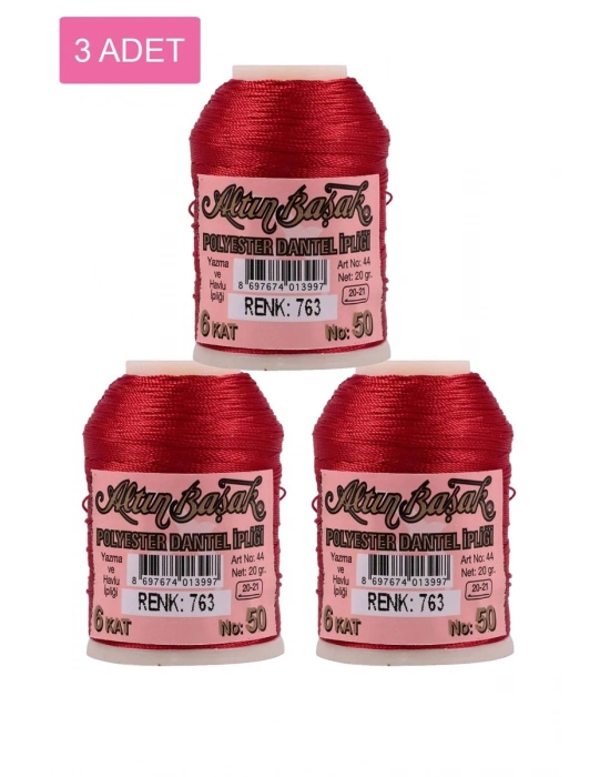 3 Adet Altınbaşak Oya ve Dantel İpi 20 gr - Royaleks - No: 763