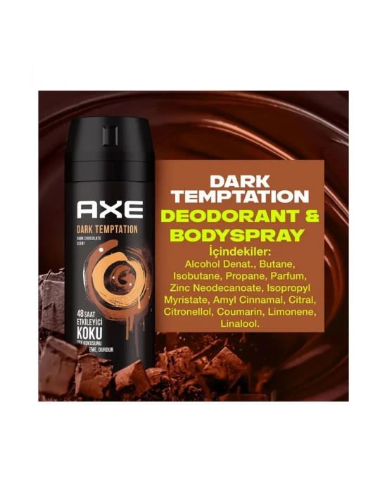 3 Adet Axe Dark Temptatıon Bay Parfüm Kofre 150 ml