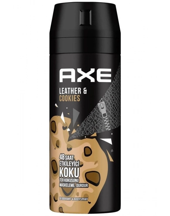 3 Adet Axe Erkek Sprey Deodorant Leather & Cookies 48 Saat Etkileyeci Koku 150 ml