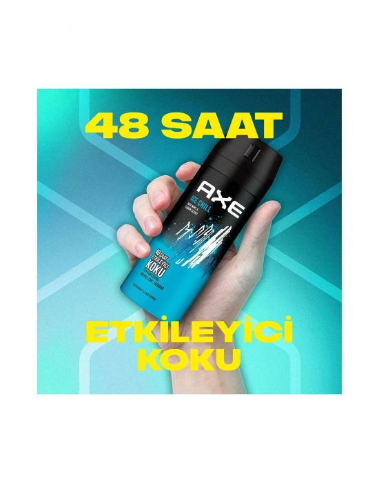 3 Adet Axe Ice Chill Erkek Deodorant Sprey 150 ml