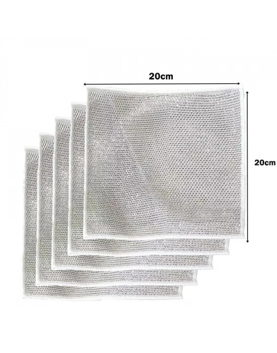 3 Adet Çok Fonksiyonlu Çizmeyen Tel Bulaşık Bezi Bulaşık Havlusu Bulaşık Temizlik Ovma Bezi
