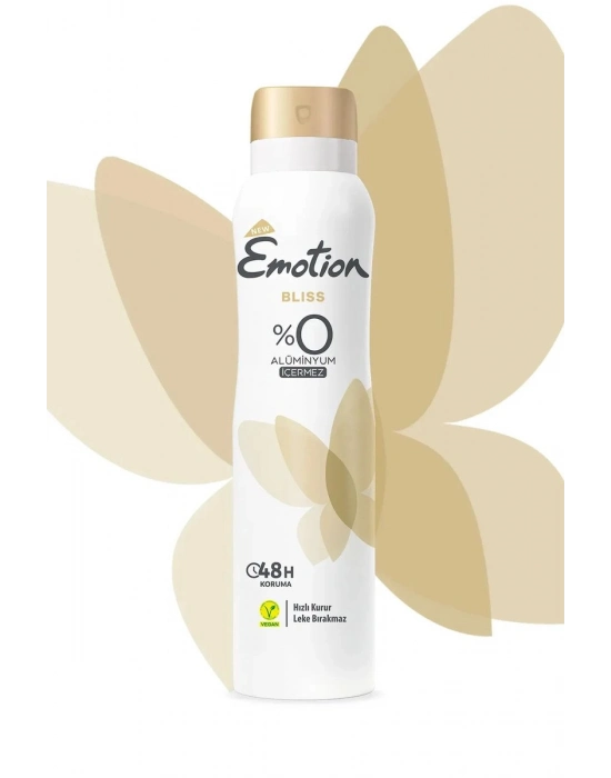 3 Adet Emotion Bliss Kadın Vegan Deodorant 150 Ml Hızlı Kurur , Leke Bırakmaz