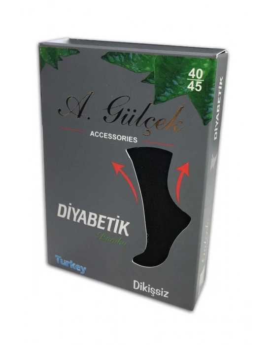 3 Adet Erkek Bambu Lastiği Sıkmayan Diyabetik Çorap