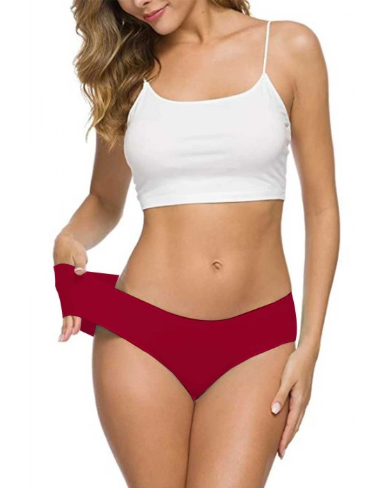 3 Adet Kadın Dikişsiz Lazer Kesim Esnek İz yapmayan Külot S6