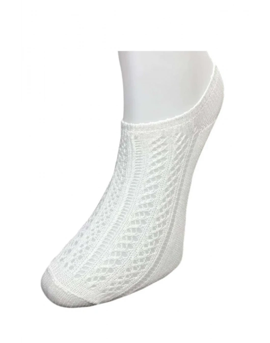 3 Adet Kadın Sneaker Dantelli File Pamuklu Yumuşak Çorap
